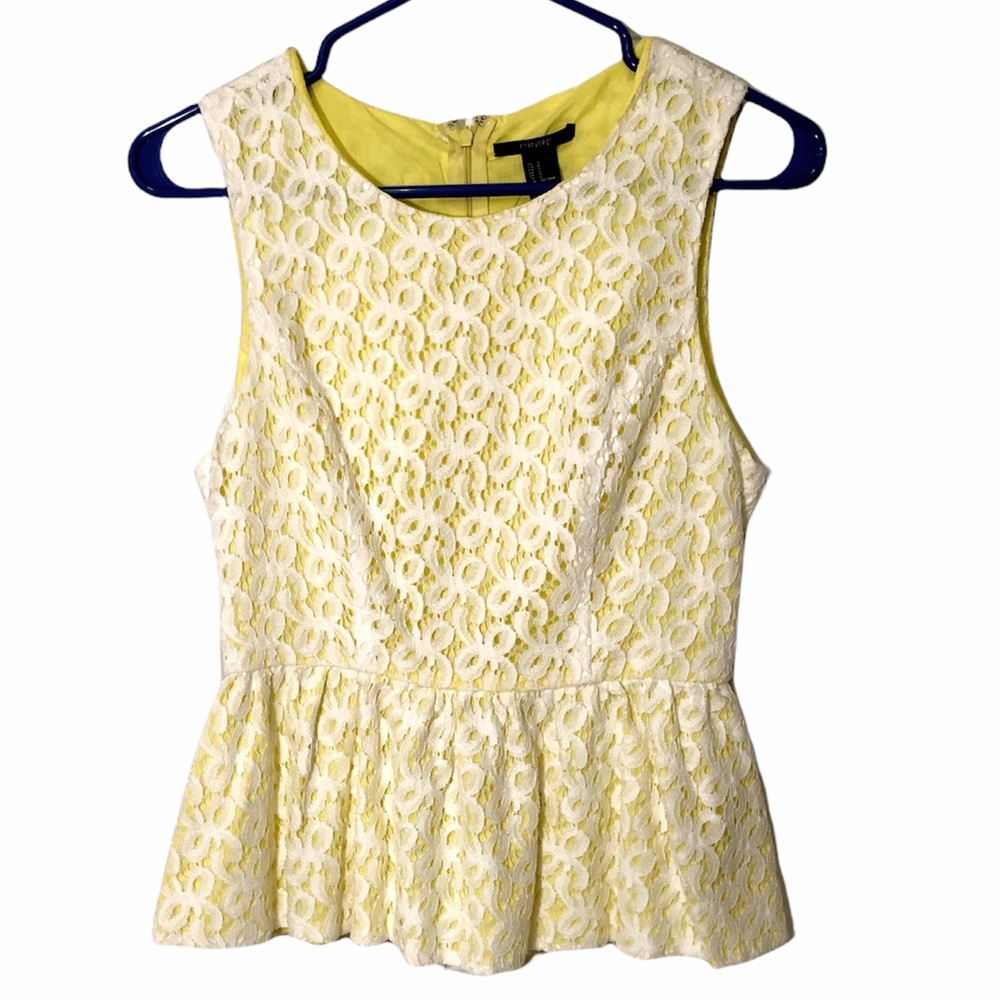 Lace Peplum Top - Size Small